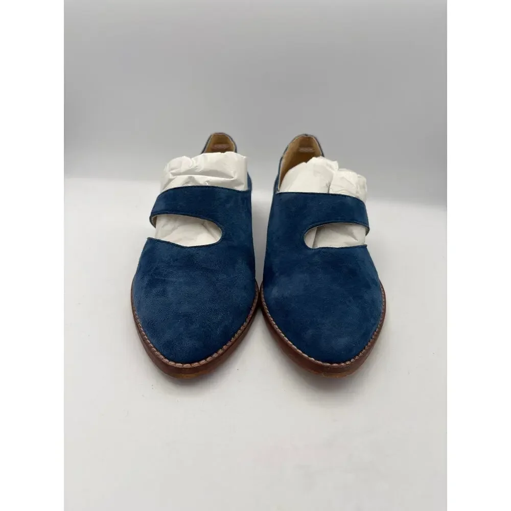 Women’s Anthropologie Size 8.5 Blue Suede Flats